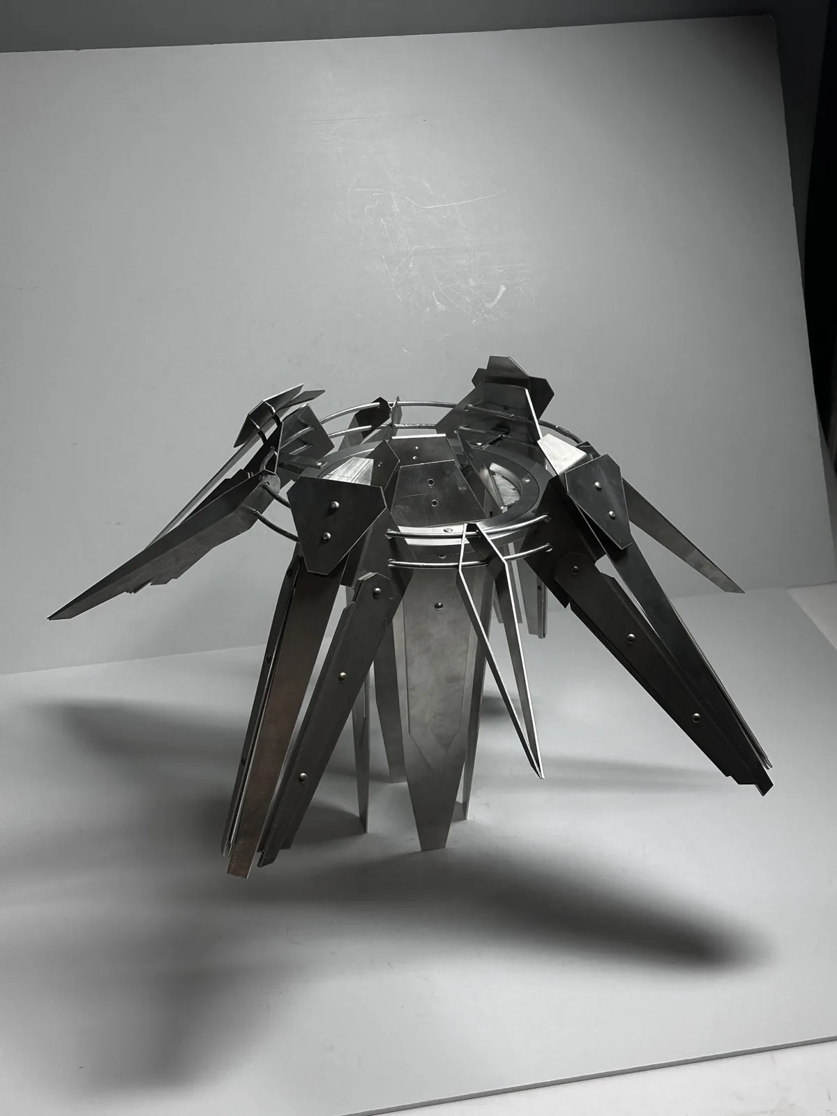 Aluminum Rectifier radial sheet-metal sculpture