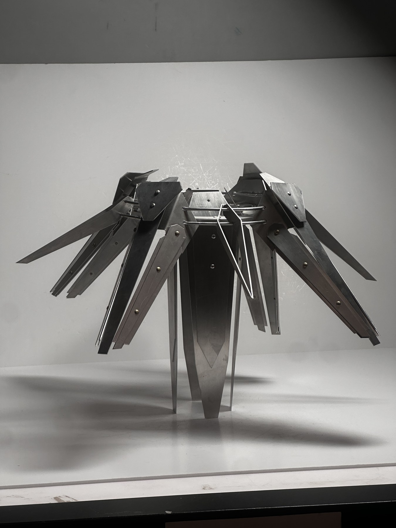 Front elevation of the Aluminum Rectifier showing its radial symmetry