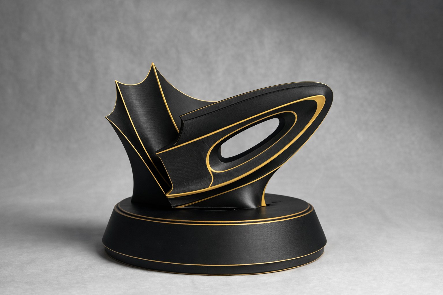Project Axiom sculptural muscle relief device on its charging base