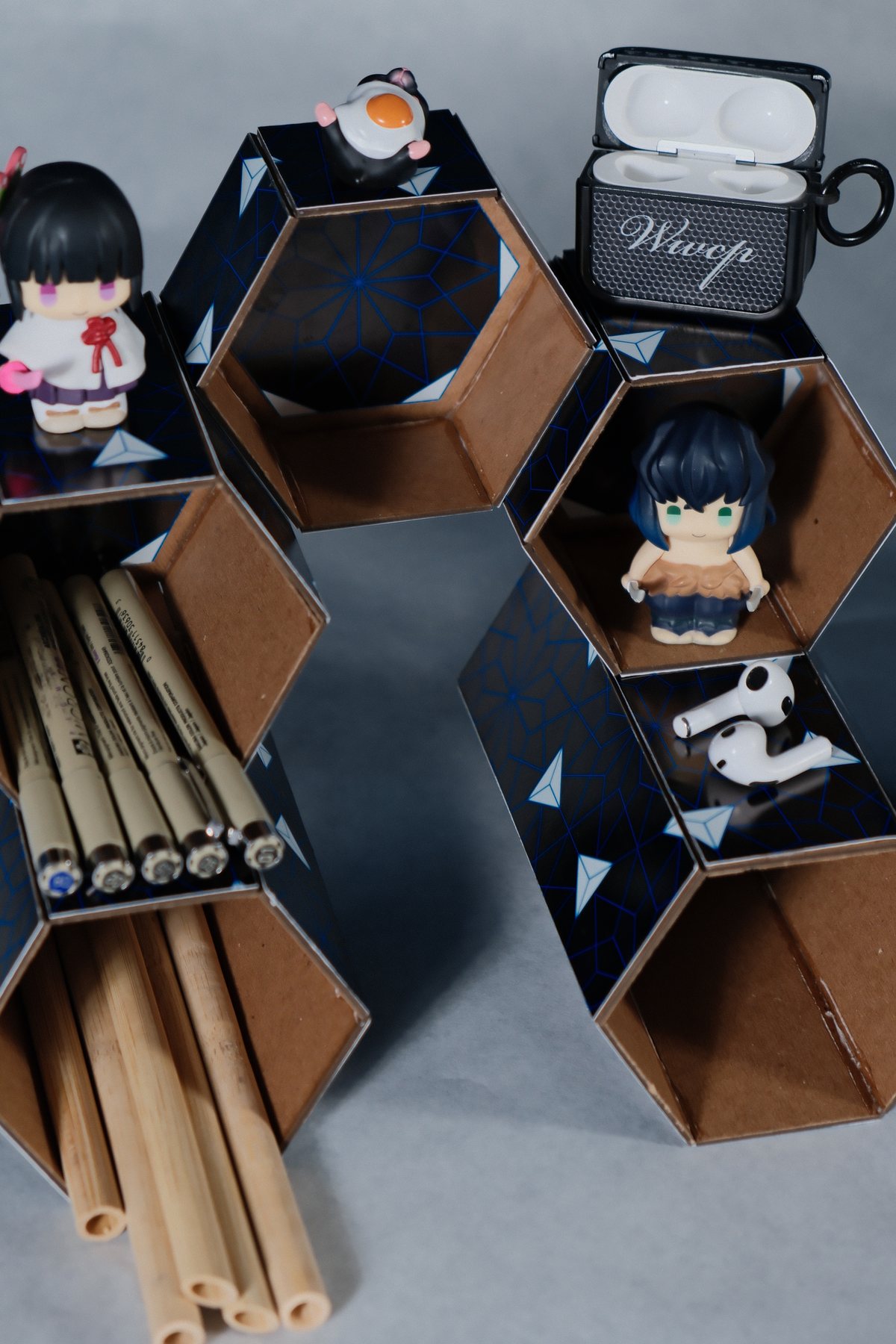 Open storage cells viewed from above