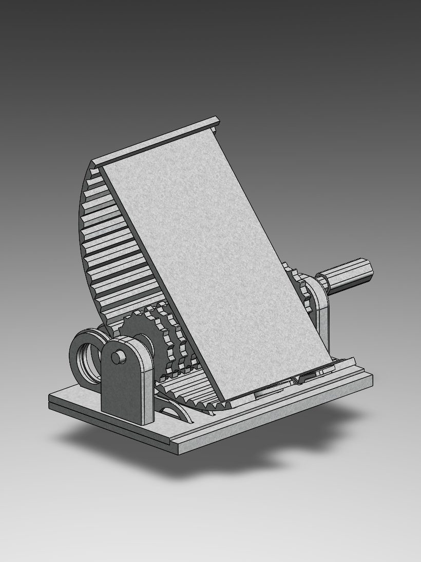SolidWorks model of the rotational phone stand