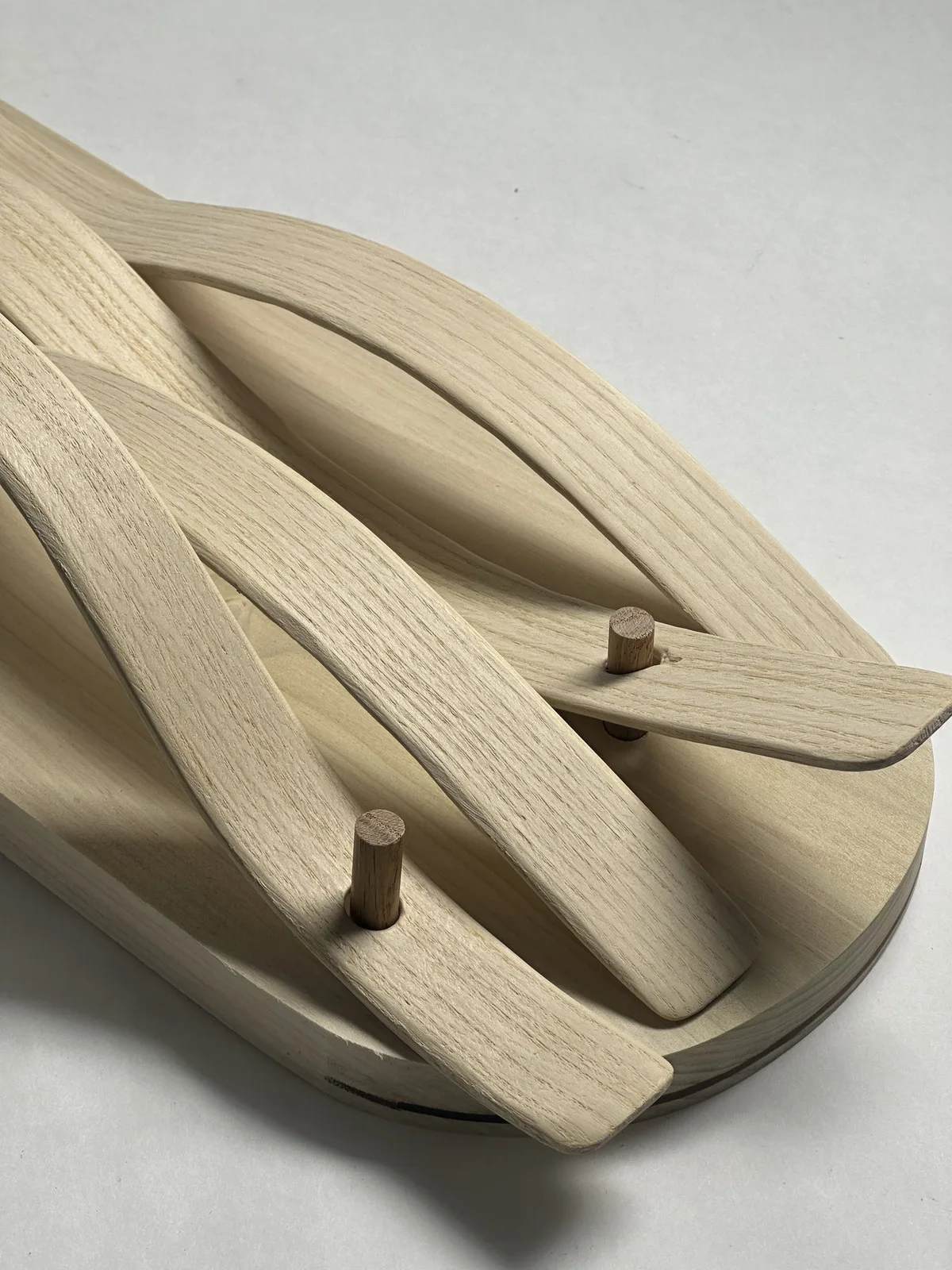 Hand-built wooden xylophone with laminated tuned bars